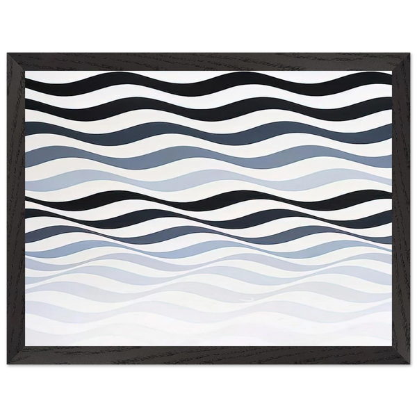 Arrest 3 1965 by Bridget Riley, framed poster