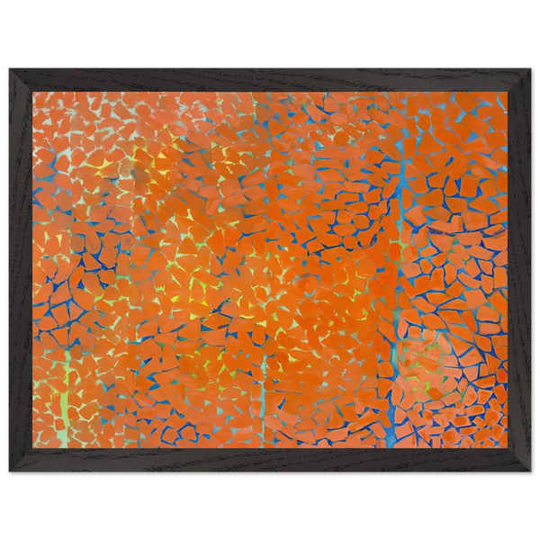 Autumn Leaves Fluttering in the Breeze 1973 by Alma Woodsey Thomas, framed poster