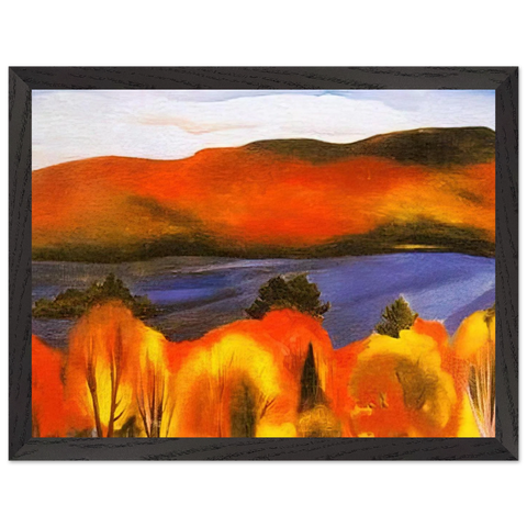 Lake George, Autumn by Georgia O'Keeffe — Framed art print at Zephyeer