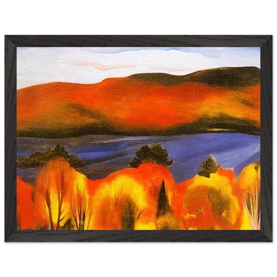 Lake George, Autumn by Georgia O'Keeffe — Framed art print at Zephyeer