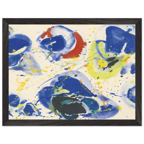 Blue With Red, Yellow and Orange by Sam Francis — Framed art print at Zephyeer