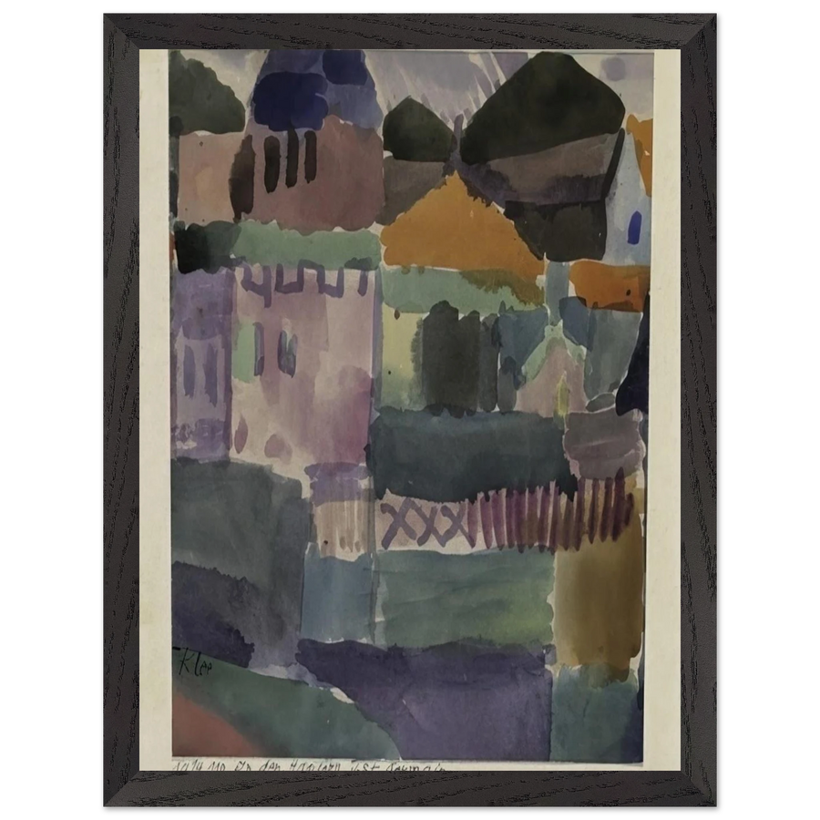 IN THE HOUSES OF ST GERMAIN 1914 by Paul Klee — Framed art print at Zephyeer