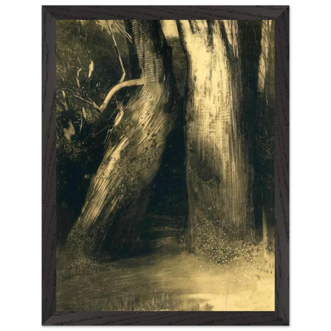 TWO TREES 1875 by Odilon Redon — Framed art print at Zephyeer