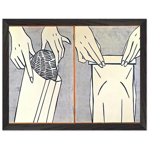 BREAD IN BAG 1961 by Roy Lichtenstein — Framed art print at Zephyeer