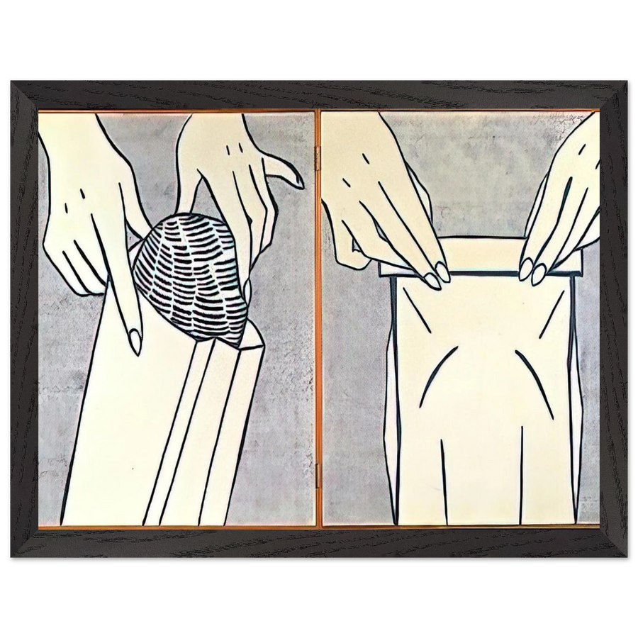 BREAD IN BAG 1961 by Roy Lichtenstein — Framed art print at Zephyeer