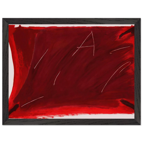NEGRE I ROIG V A DAMUNT VERMELL 1976 by Antoni Tapies — Framed art print at Zephyeer