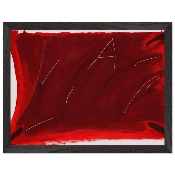 NEGRE I ROIG V A DAMUNT VERMELL 1976 by Antoni Tapies — Framed art print at Zephyeer