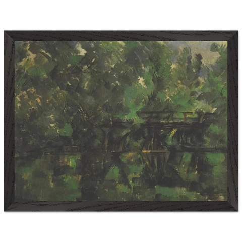 Bridge over the pond by Paul Cézanne — Framed art print at Zephyeer