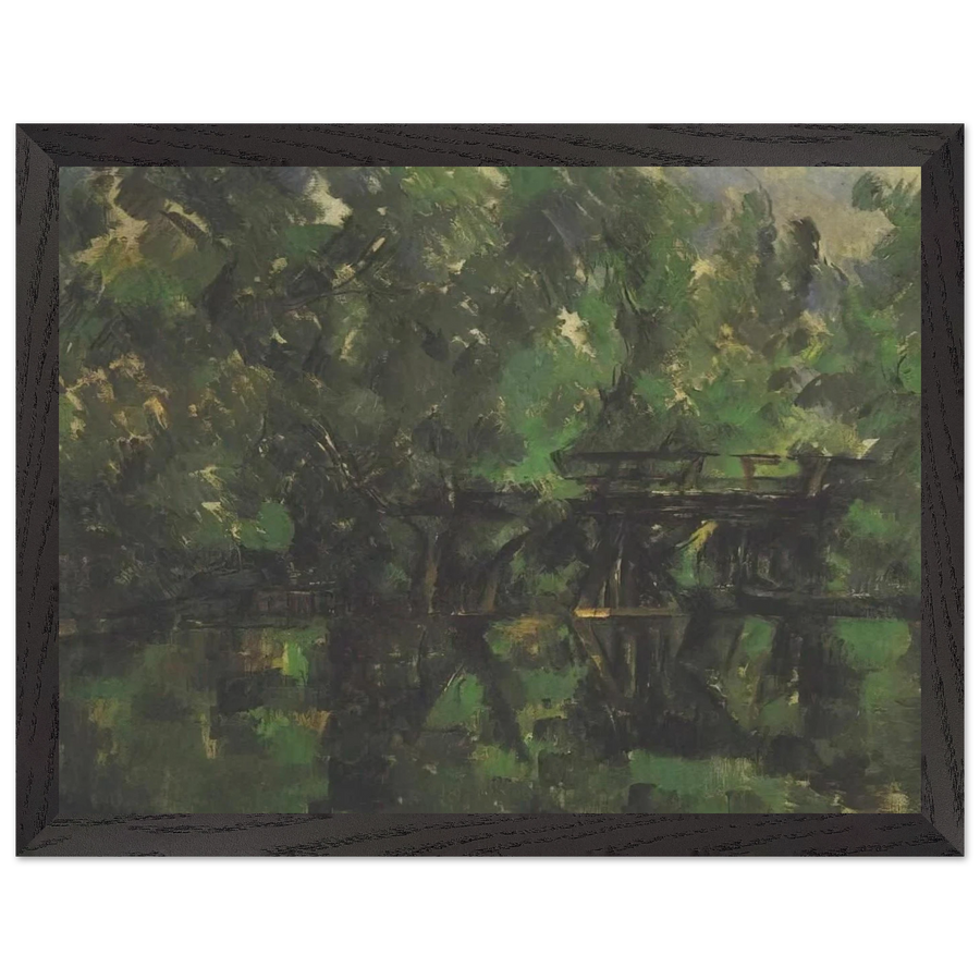 Bridge over the pond by Paul Cézanne — Framed art print at Zephyeer