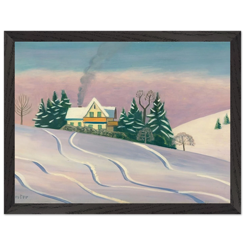 WINTERLANDSCAPE IN BAVARIA 1950 by Gabriele Munter — Framed art print at Zephyeer