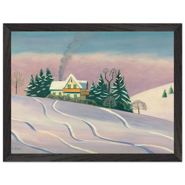 WINTERLANDSCAPE IN BAVARIA 1950 by Gabriele Munter — Framed art print at Zephyeer