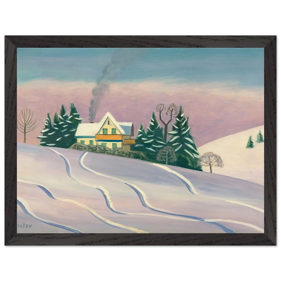 WINTERLANDSCAPE IN BAVARIA 1950 by Gabriele Munter — Framed art print at Zephyeer
