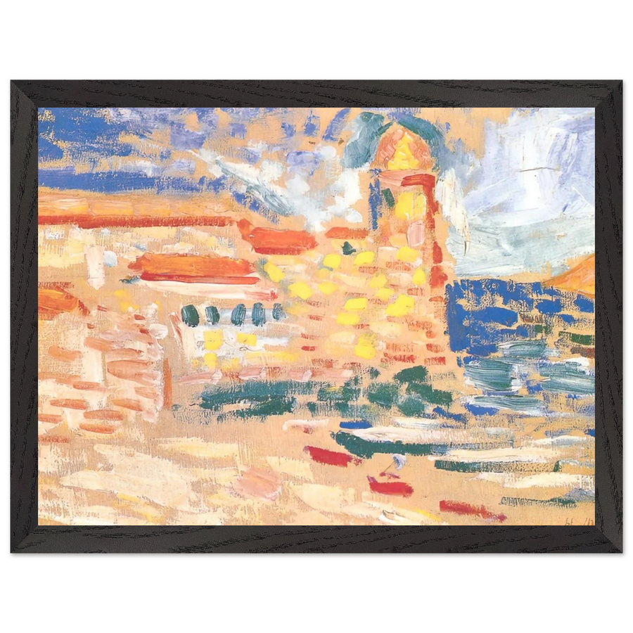 VIEW OF COLLIOURE WITH CHURCH 1905 by Henri Matisse — Framed art print at Zephyeer