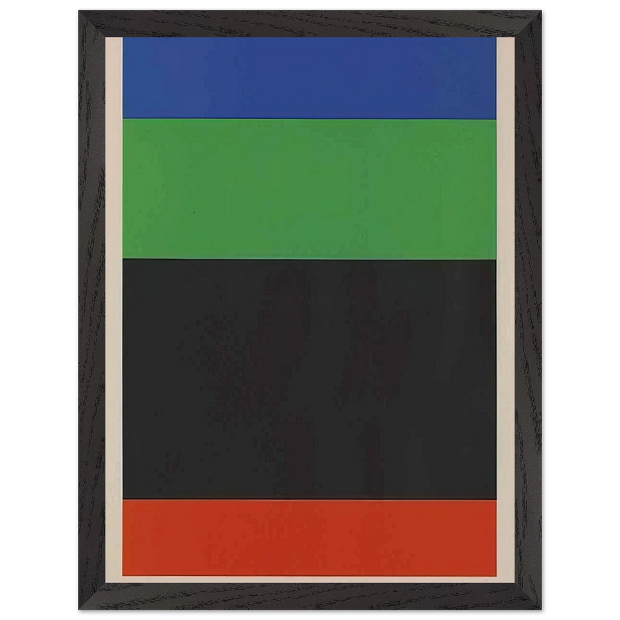 Blue-Green-Black-Red by Ellsworth Kelly — Framed art print at Zephyeer