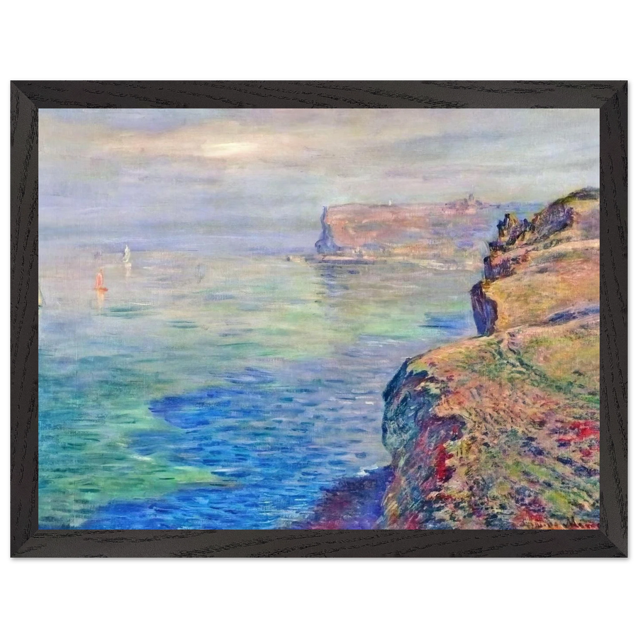 Cliff at Grainval near Fecamp by Claude Monet — Framed art print at Zephyeer
