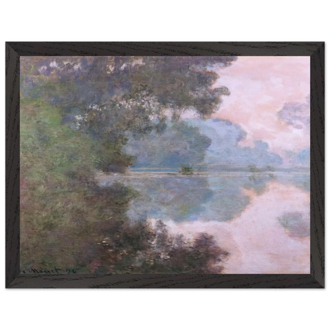 Morning on the Seine, near Giverny by Claude Monet — Framed art print at Zephyeer