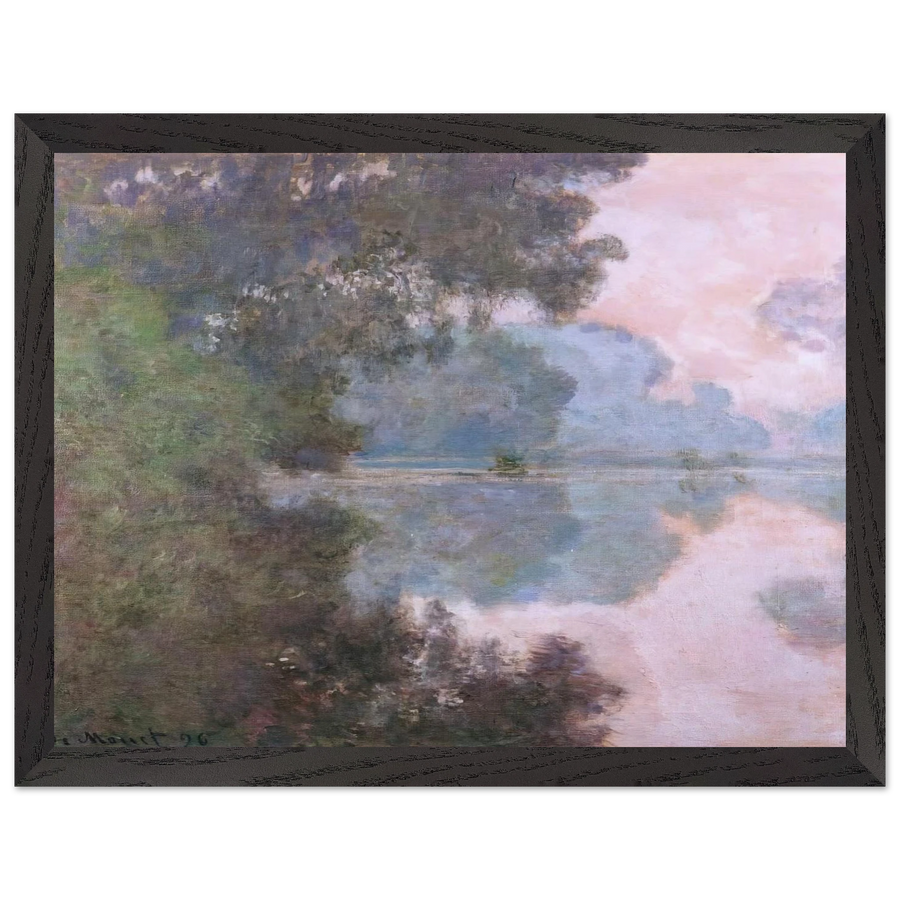 Morning on the Seine, near Giverny by Claude Monet — Framed art print at Zephyeer