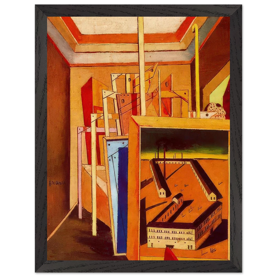 METAPHYSICAL INTERIOR OF STUDIO 1948 by Giorgio de Chirico — Framed art print at Zephyeer