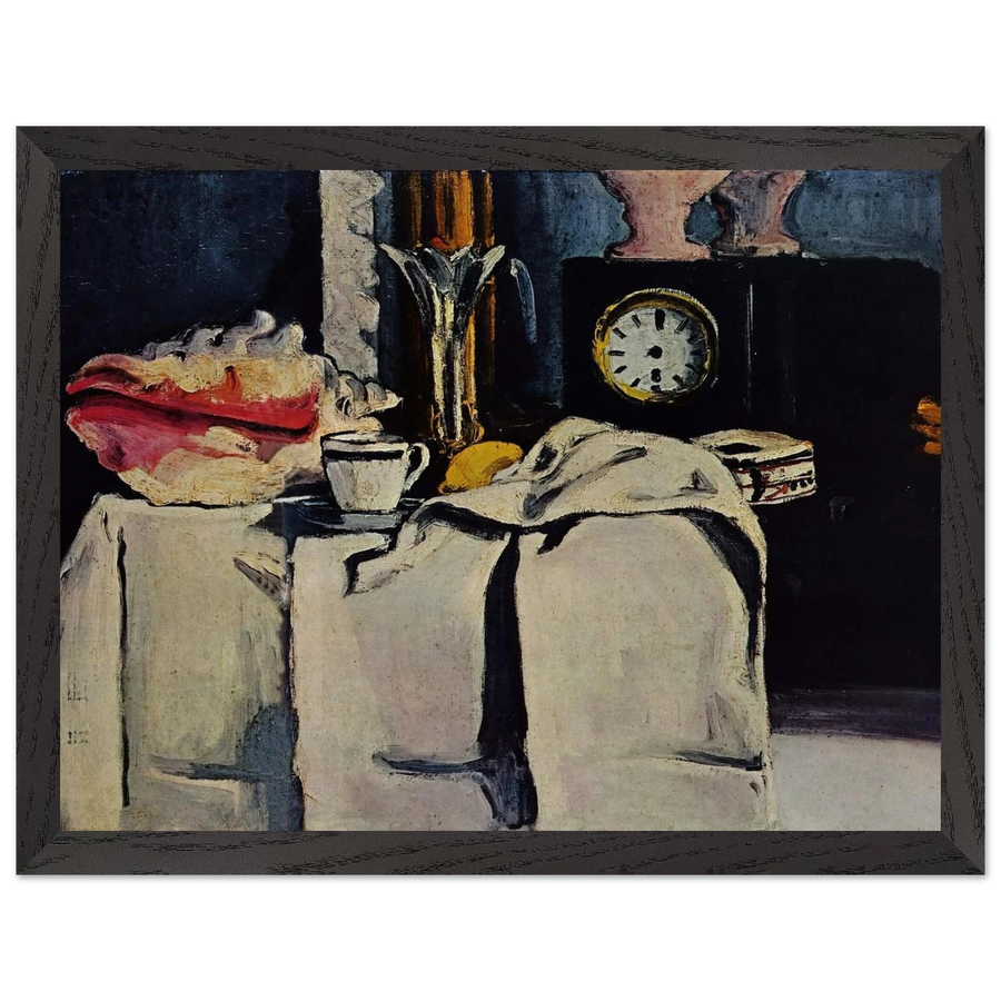 The Black Marble Clock by Paul Cézanne — Framed art print at Zephyeer