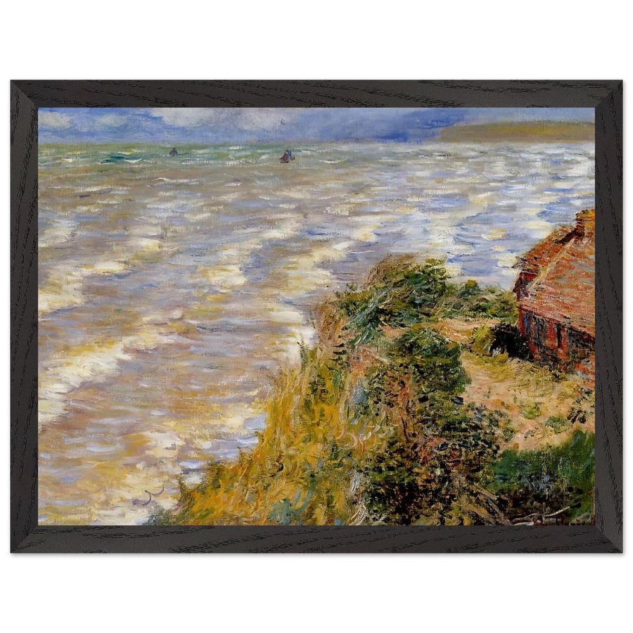 Rising Tide at Pourville by Claude Monet — Framed art print at Zephyeer