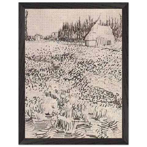 Landscape with Hut in the Camargue by Vincent van Gogh — Framed art print at Zephyeer