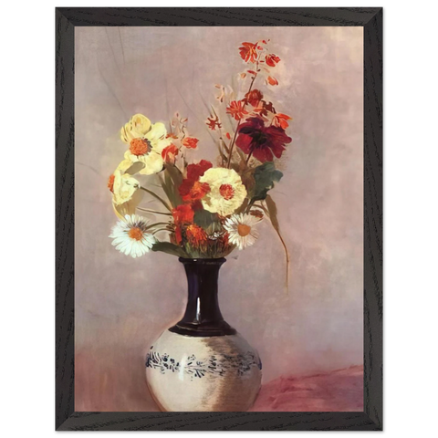 VASE OF FLOWERS 9 by Odilon Redon — Framed art print at Zephyeer