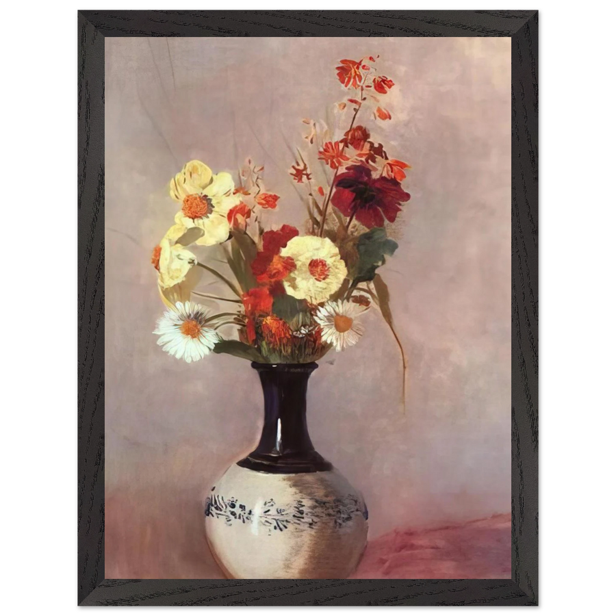 VASE OF FLOWERS 9 by Odilon Redon — Framed art print at Zephyeer