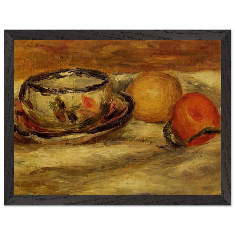 Cup, Lemon and Tomato by Pierre-Auguste Renoir — Framed art print at Zephyeer