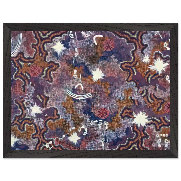 Ngarlu - 1994 by Clifford Possum Tjapaltjarri — Framed art print at Zephyeer