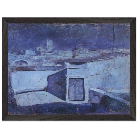 The roofs of Barcelona in the moonlight by Pablo Picasso — Framed art print at Zephyeer