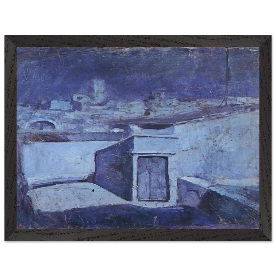 The roofs of Barcelona in the moonlight by Pablo Picasso — Framed art print at Zephyeer