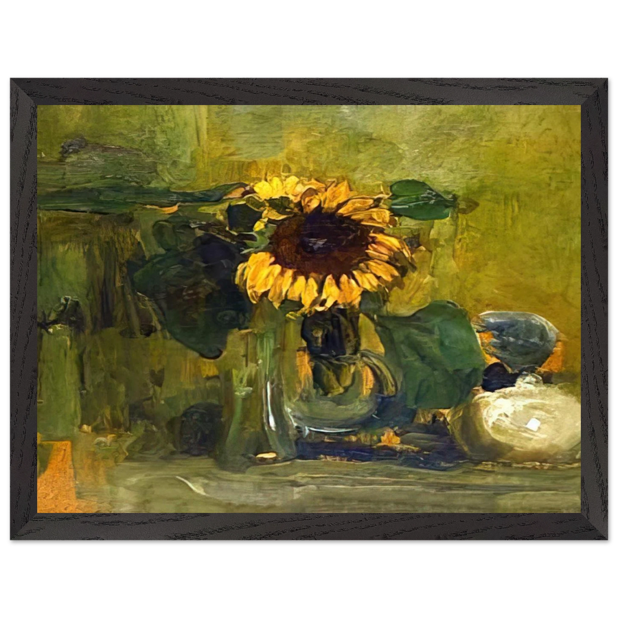 Still life with Sunflower by Piet Mondrian — Framed art print at Zephyeer