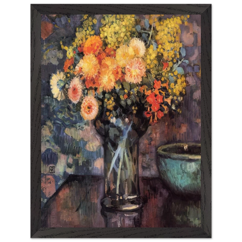 VASE OF FLOWERS by Theo van Rysselberghe — Framed art print at Zephyeer
