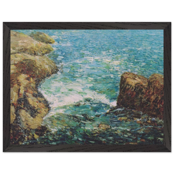 Surf and Rocks by Childe Hassam — Framed art print at Zephyeer