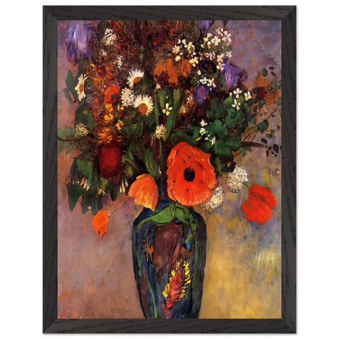 VASE DE FLEURS by Odilon Redon — Framed art print at Zephyeer