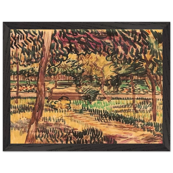 Trees in the Garden of the Asylum by Vincent van Gogh — Framed art print at Zephyeer