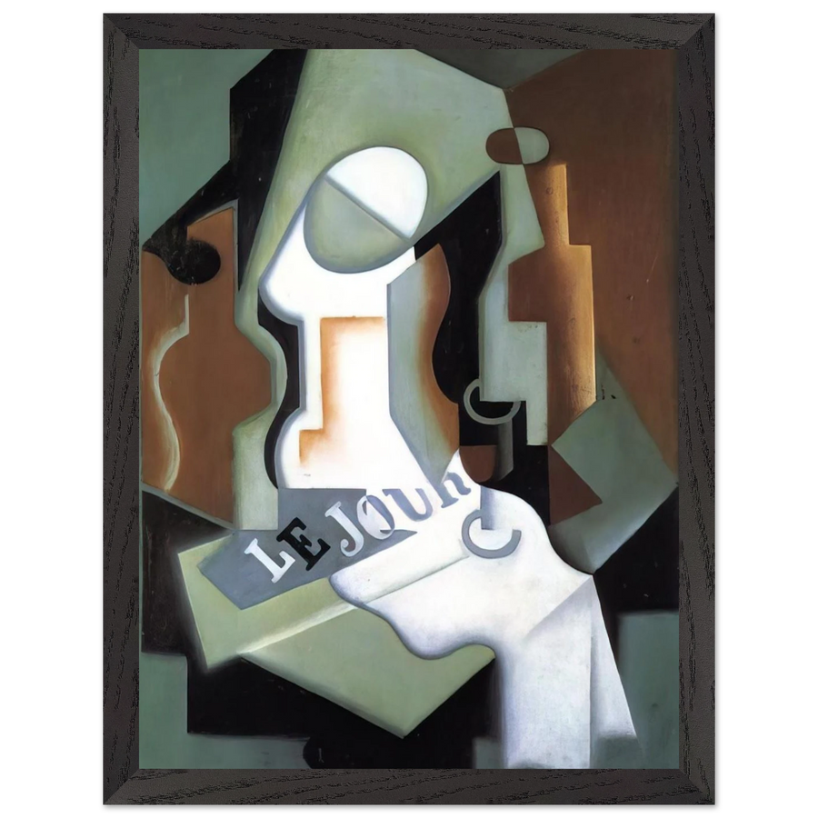 BOTTLE AND FRUIT DISH by Juan Gris — Framed art print at Zephyeer