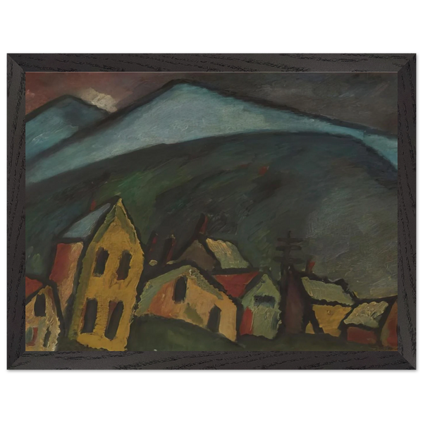 BERGLANDSCHAFT MIT H USERN 1912 by Alexej von Jawlensky — Framed art print at Zephyeer