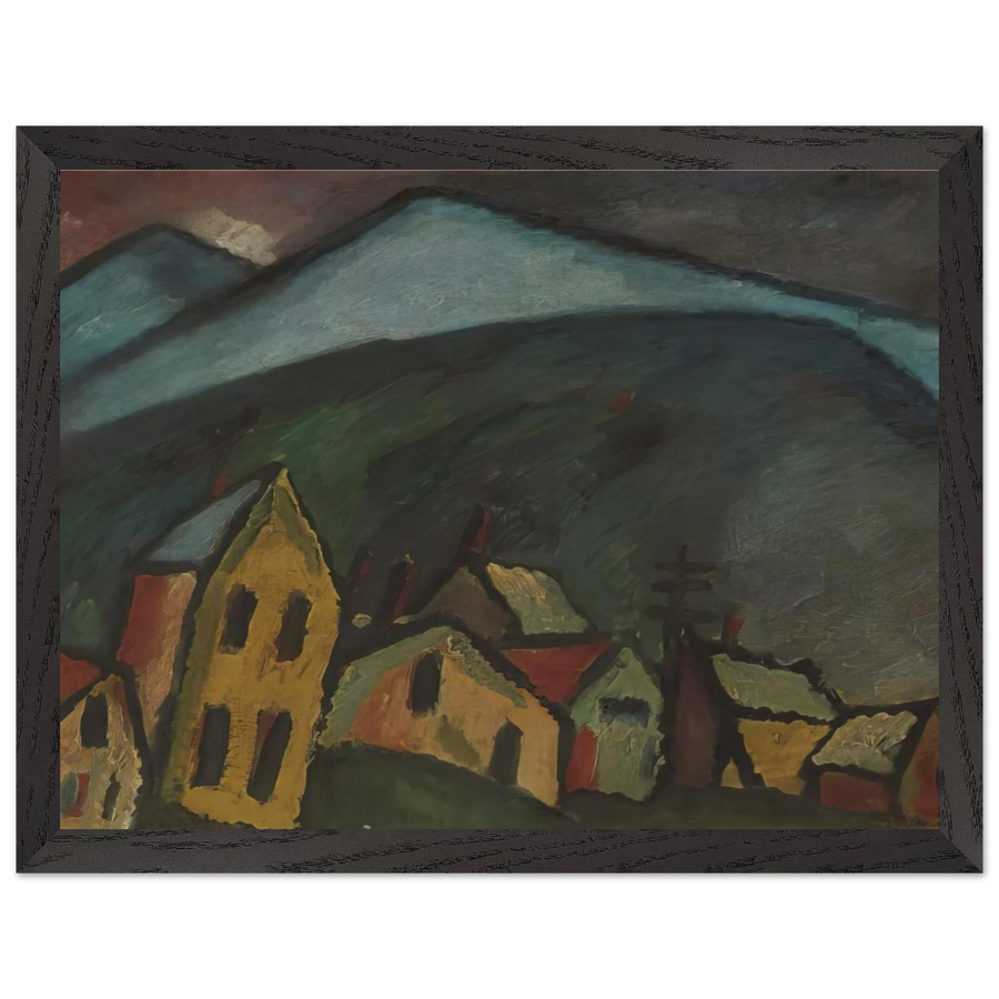 BERGLANDSCHAFT MIT H USERN 1912 by Alexej von Jawlensky — Framed art print at Zephyeer