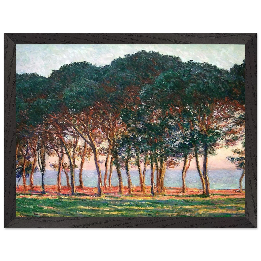 Under the Pine Trees at the End of the Day by Claude Monet — Framed art print at Zephyeer