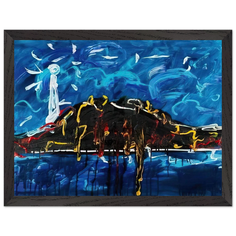 Il Vulcano - Art Informel by Mario Schifano — Framed art print at Zephyeer