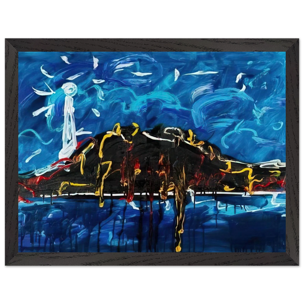 Il Vulcano - Art Informel by Mario Schifano — Framed art print at Zephyeer