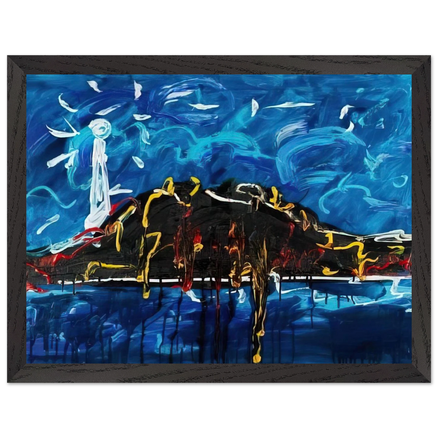 Il Vulcano - Art Informel by Mario Schifano — Framed art print at Zephyeer