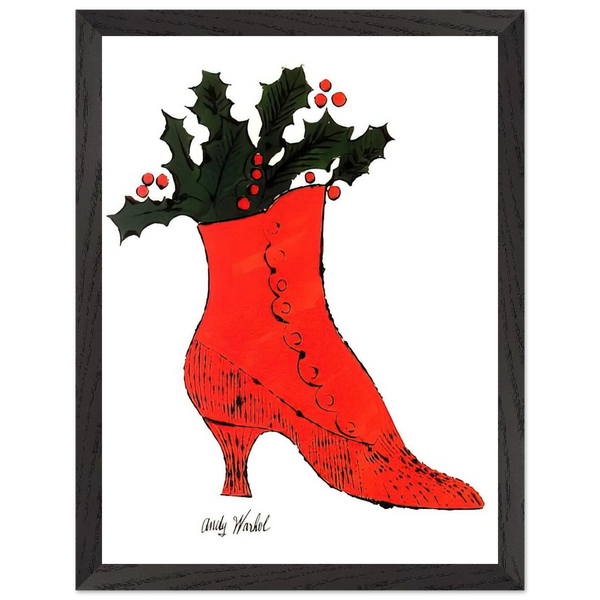 Untitled  red Boot Wit Holly by Andy Warhol — Framed art print at Zephyeer