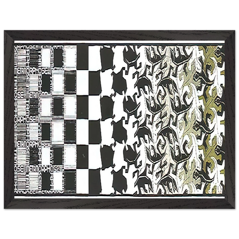 METAMORPHOSIS II EXCERPT 2 by MC Escher — Framed art print at Zephyeer