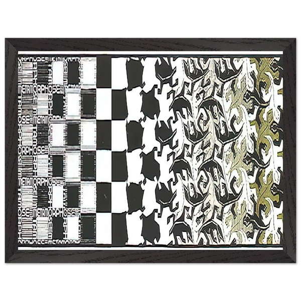 METAMORPHOSIS II EXCERPT 2 by MC Escher — Framed art print at Zephyeer