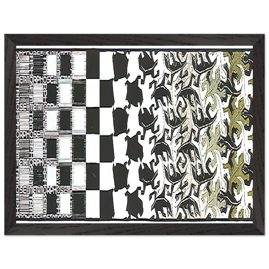 METAMORPHOSIS II EXCERPT 2 by MC Escher — Framed art print at Zephyeer
