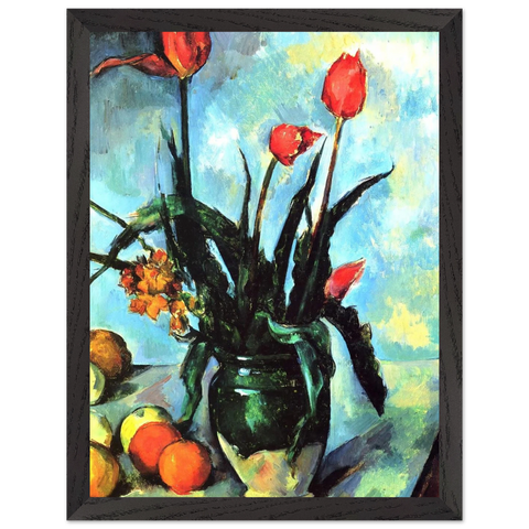 Tulips in a Vase by Paul Cézanne — Framed art print at Zephyeer