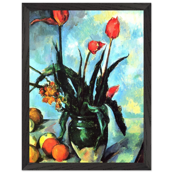 Tulips in a Vase by Paul Cézanne — Framed art print at Zephyeer