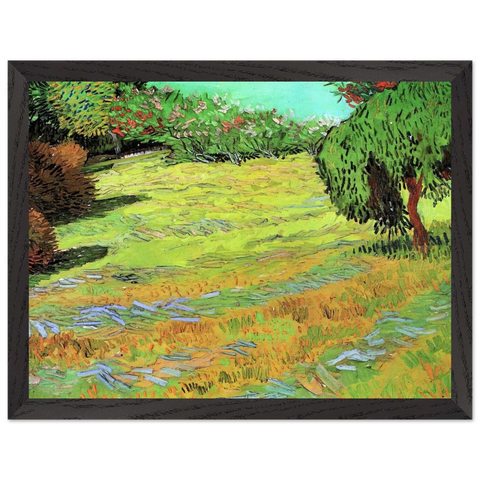 Sunny Lawn in a Public Park by Vincent van Gogh — Framed art print at Zephyeer